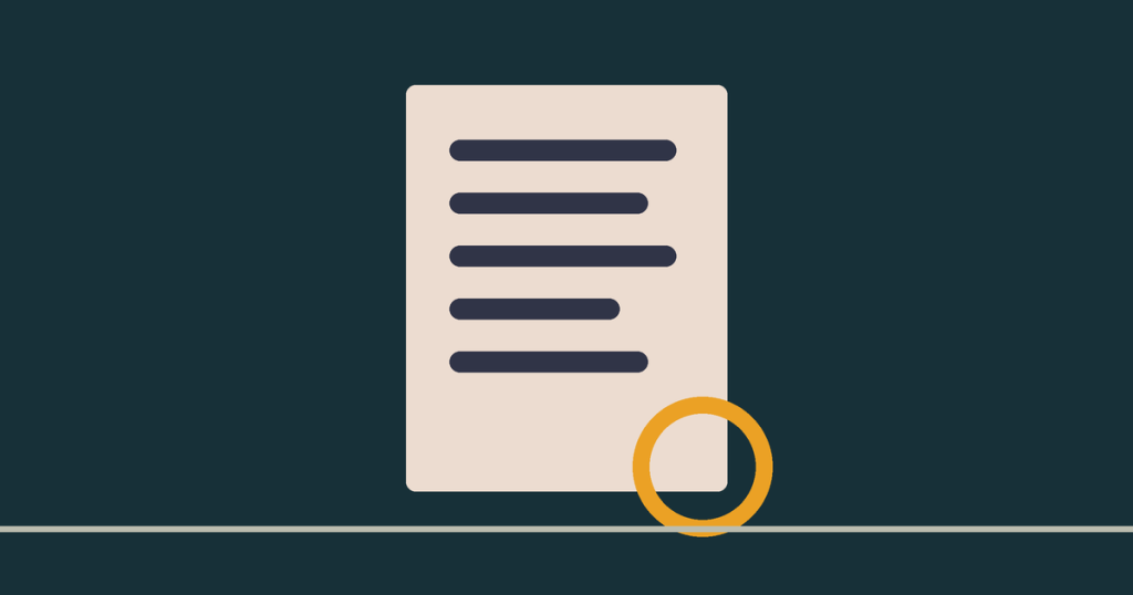 A single document with ruled lines and an empty dawn gold seal outline in the corner, unstamped.