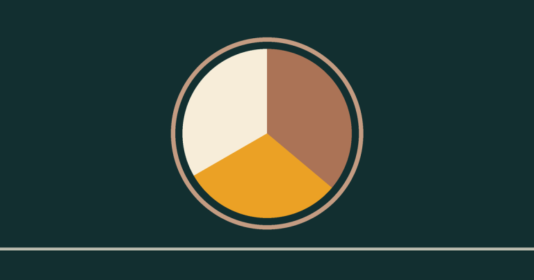 A plate divided into portions, one wedge picked out in dawn gold.
